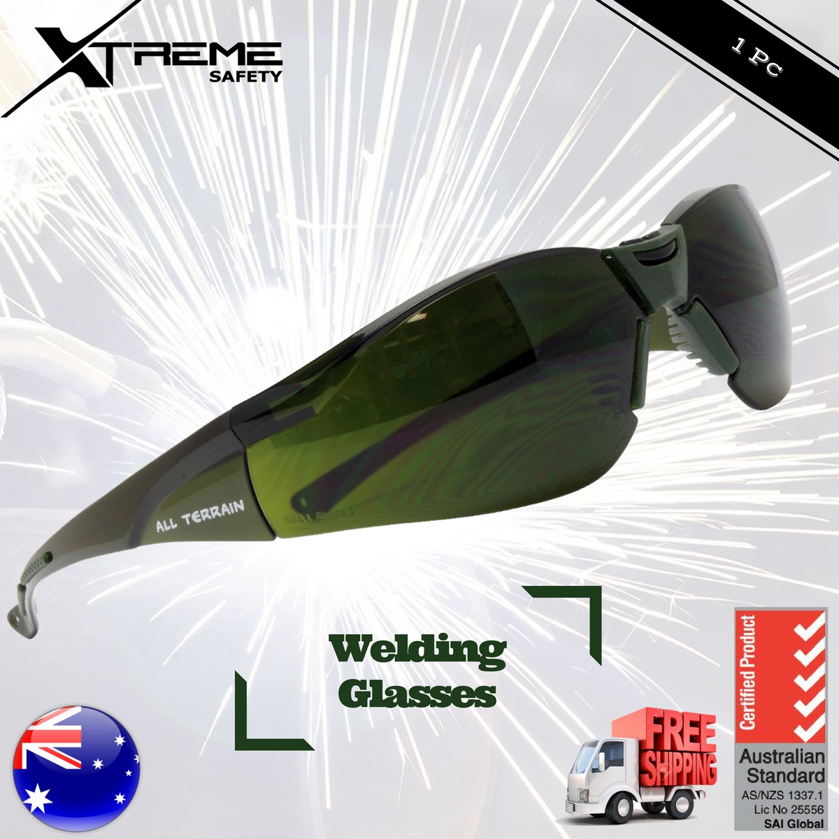 All Terrain Safety Welding Glasses Protective Goggles Oxy Shade 3 Or 5 Glasses Ebay