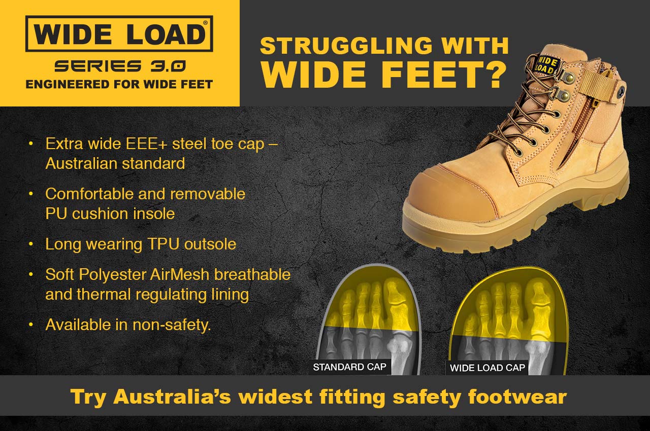 steel toe cap boots for wide feet