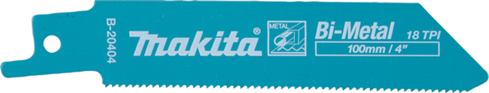 Makita B-20404 5-Pack 100mm 18TPI Bi-Metal Reciprocating Blades for Metal