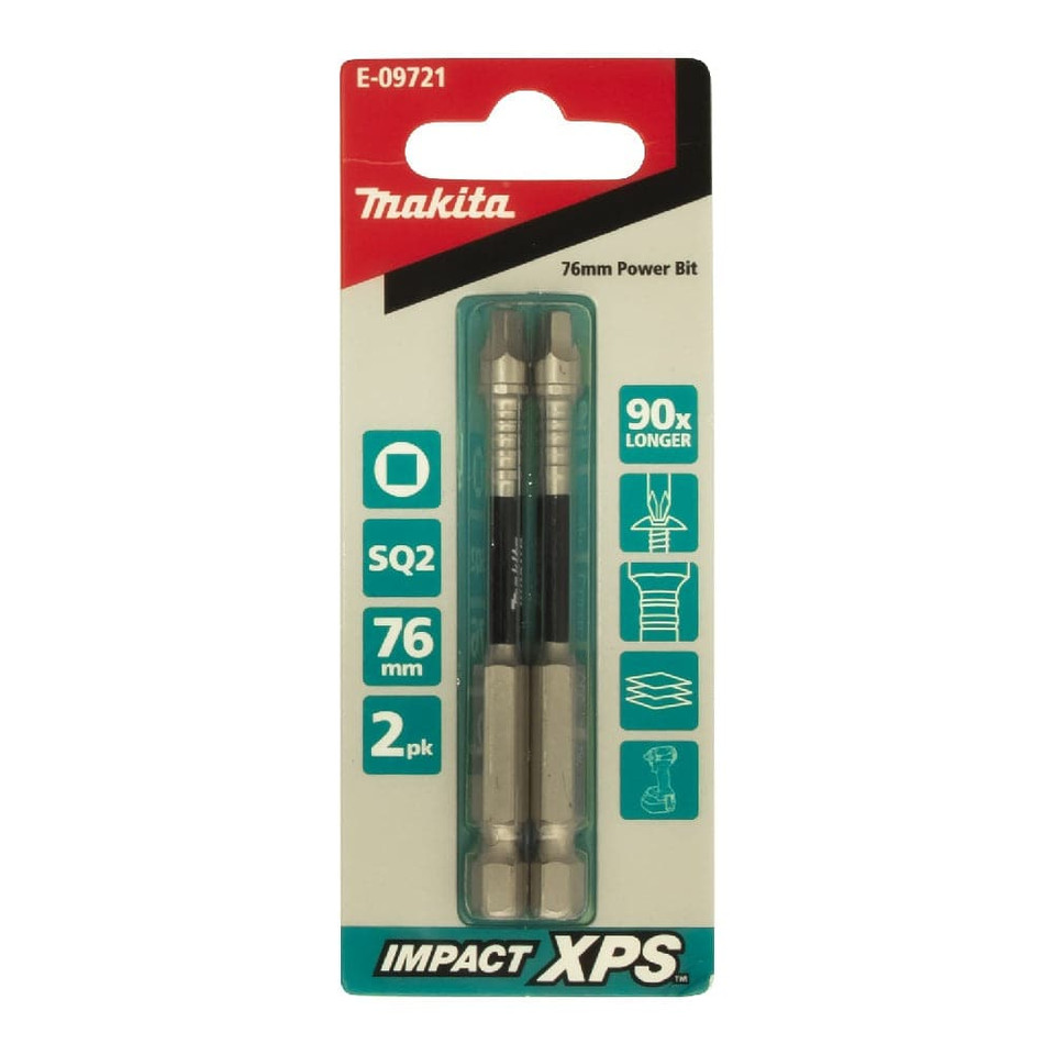 Makita Impact XPS Sq2x75mm Power Bit 2Pk - E-09721
