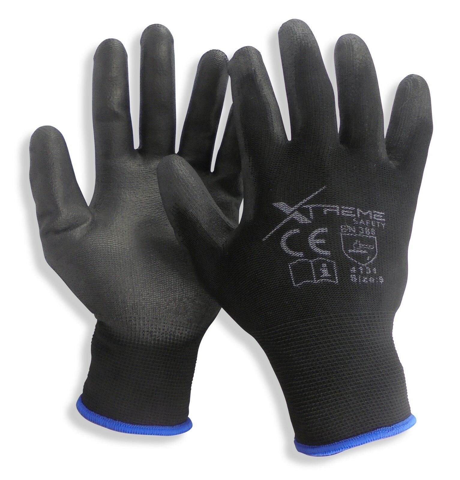 12 Pairs PU Coated Xtreme Safety Gloves (2XLarge)