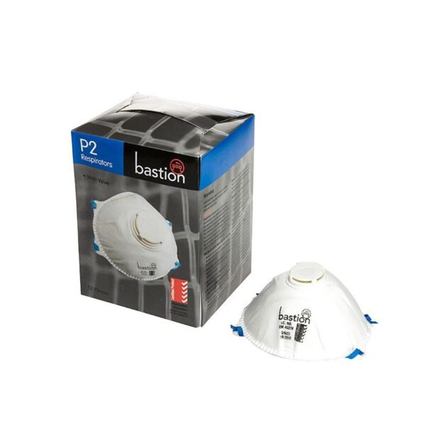 12x Pack of Bastion P2 Respirator With Valve