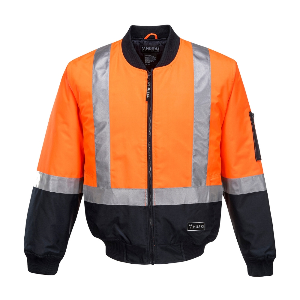 New Huski High Visibility Two Tone Bomber Jacket with Premium ...