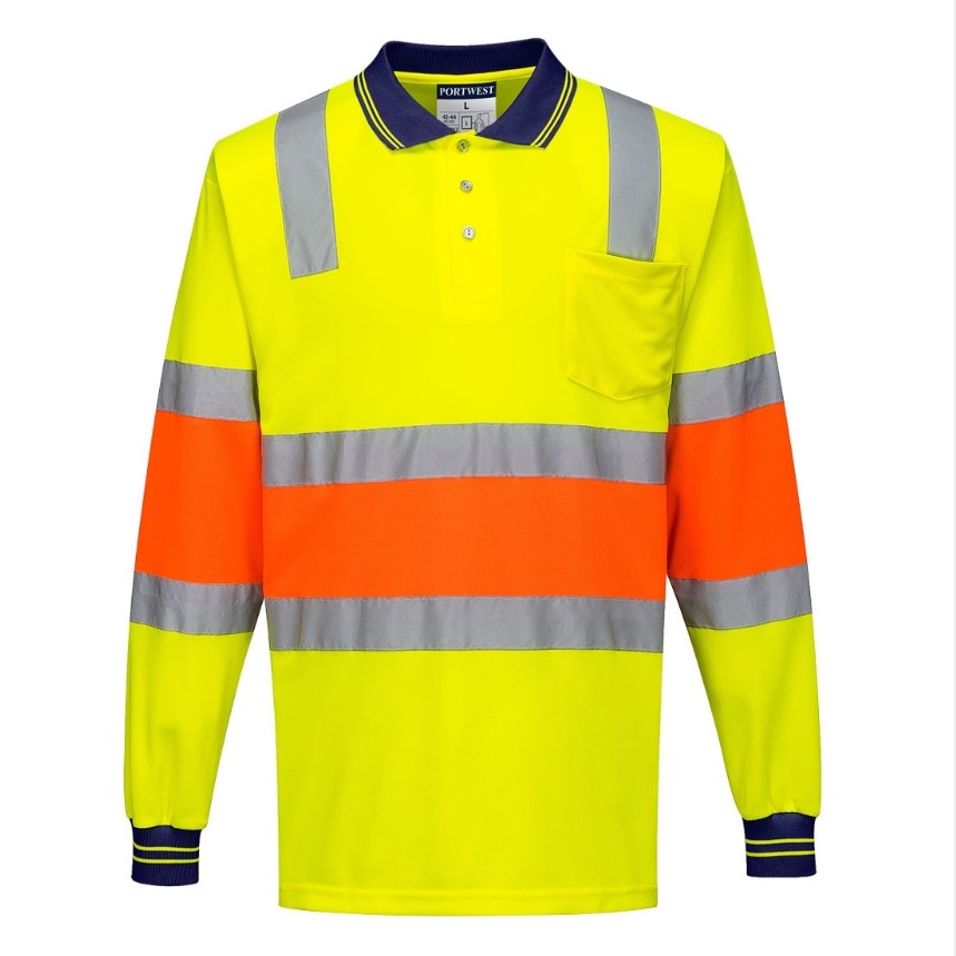 Two-Toned Biomotion Polo Shirt - Hi Vis Polo Shirts | Xtreme Safety
