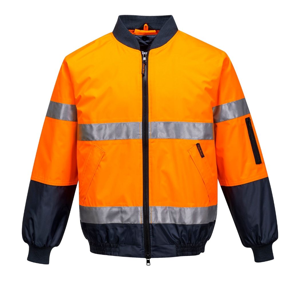 Hi-Vis Bomber Jacket with Tape - Mens Bomber Jacket | Xtreme Safety