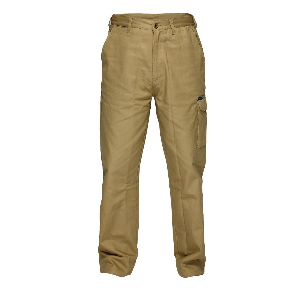 100% Cotton Drill Cargo Pants - Khaki | Xtreme Safety