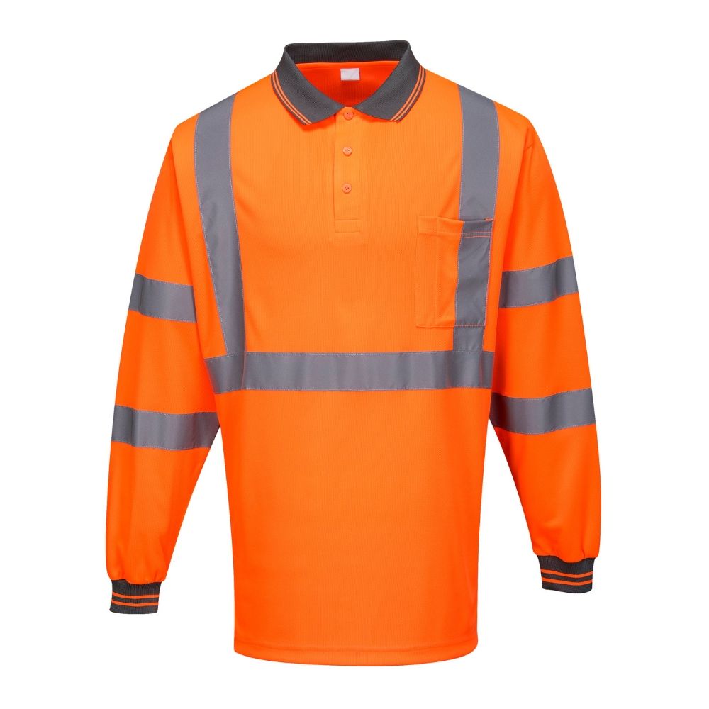 High Visibility X Back Tape L/S Polo | Xtreme Safety