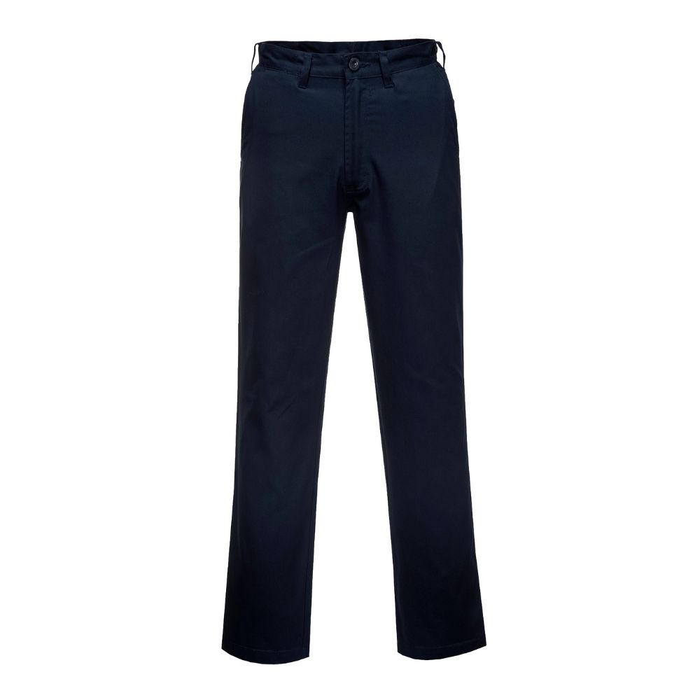 navy straight leg work trousers