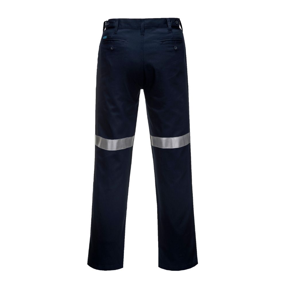 navy straight leg work trousers