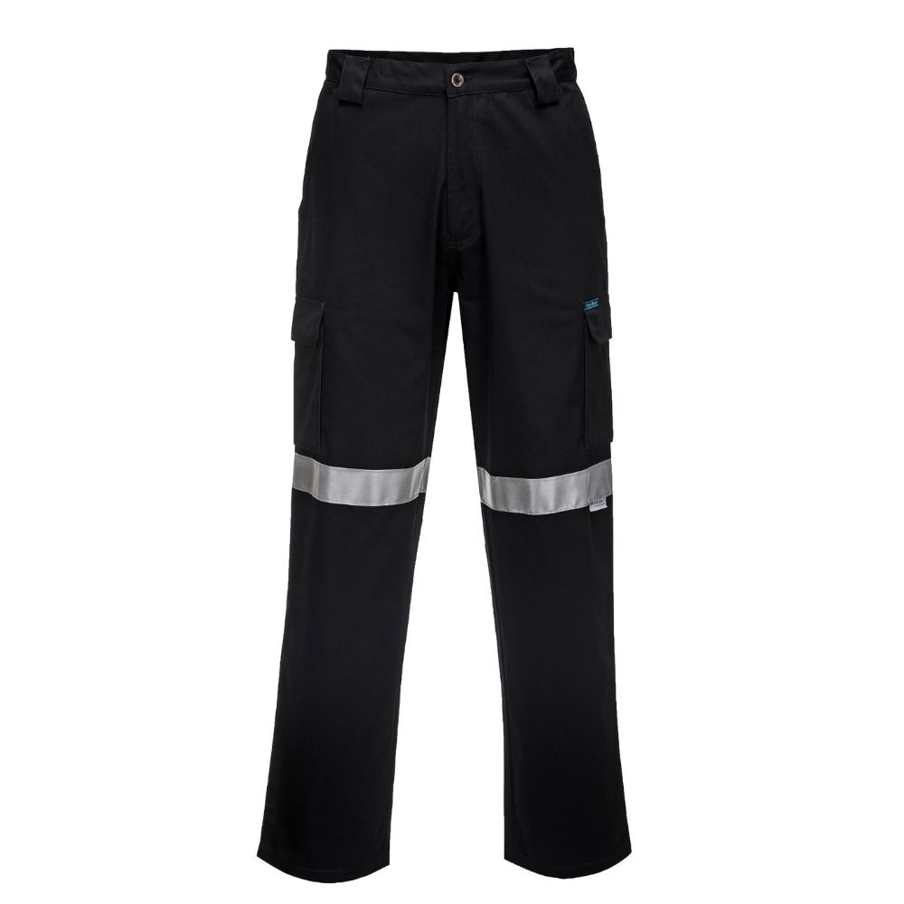 black reflective cargo pants