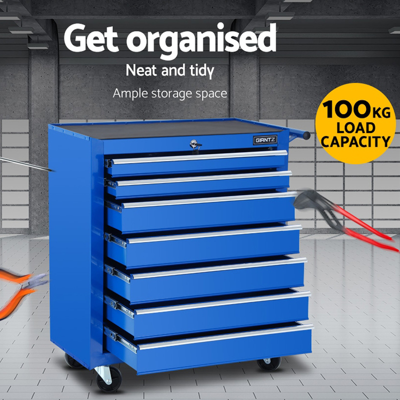 7 Drawers Tool Trolley - Blue | Xtreme Safety