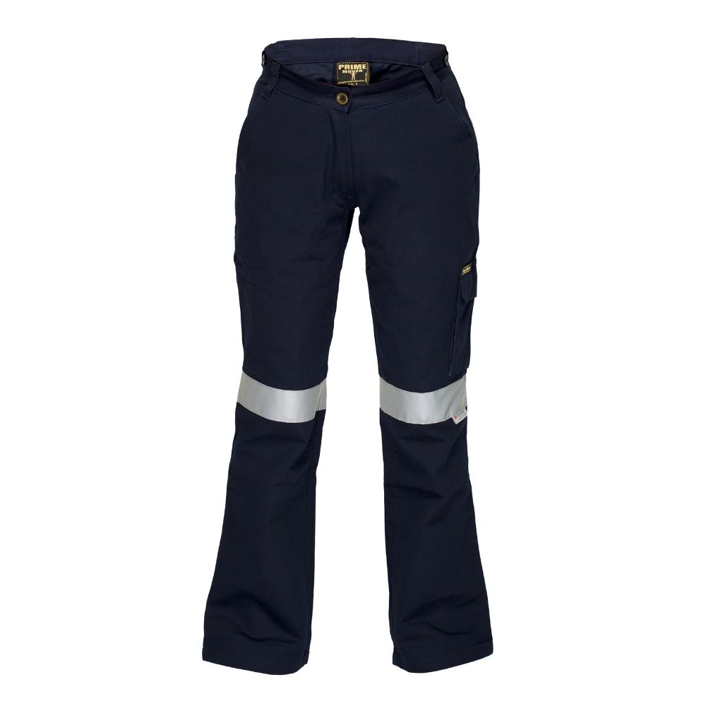 navy blue bootleg trousers