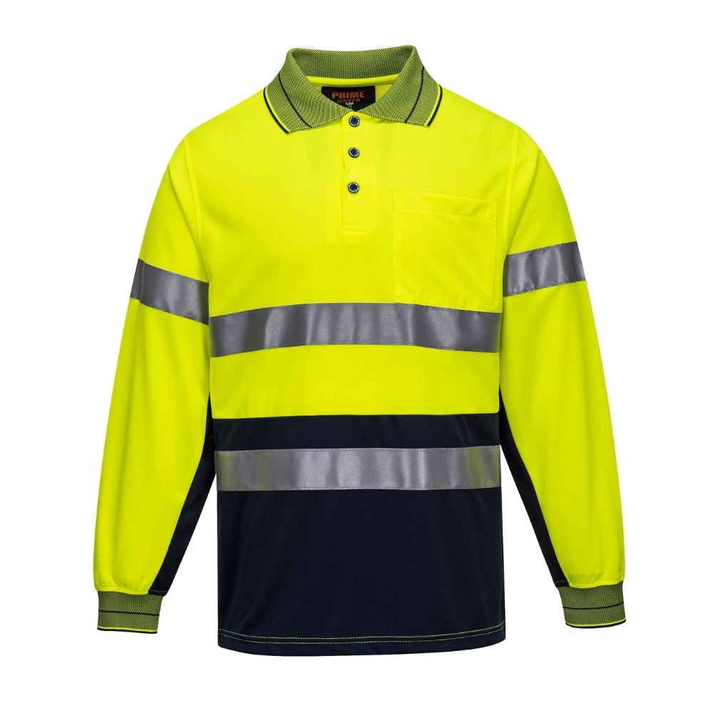 Long Sleeve Micro Mesh Polo with Tape | Xtreme Safety