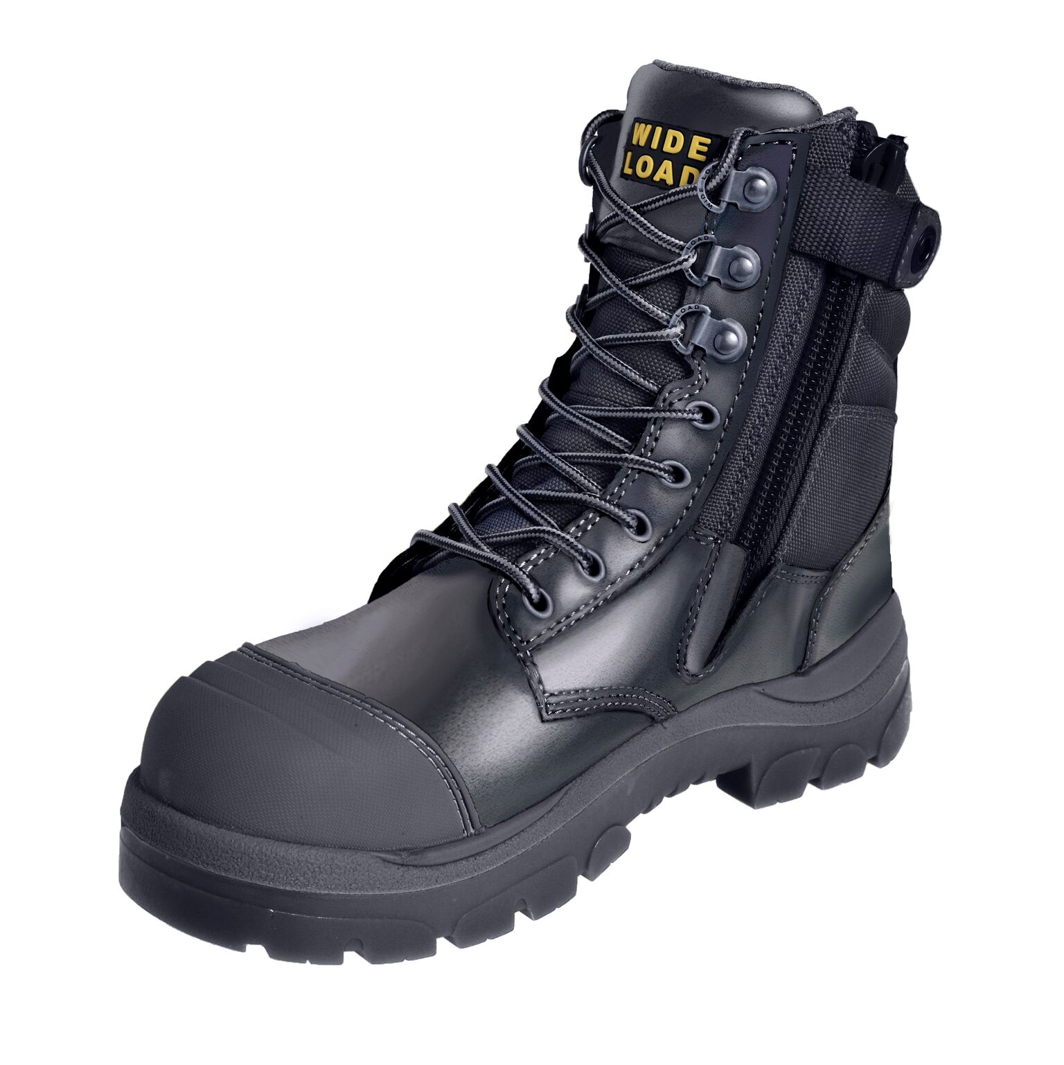 Wide Load Black Oil Kip 8'' Safety Steel Cap - Zip Sided Boot | Xtreme ...