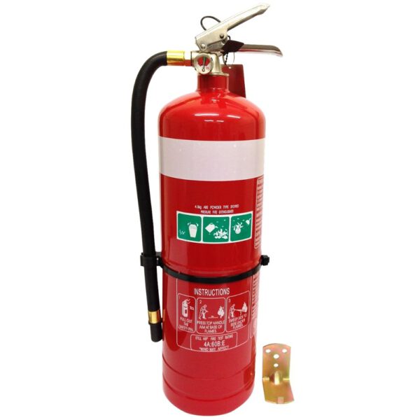 4.5kg DCP fire extinguisher c/w hose & standard wall bracket - 4A:60B:E ...