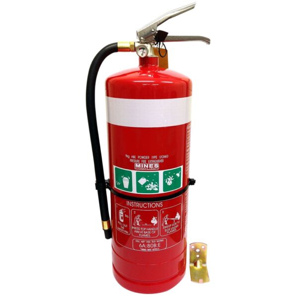 9.0kg DCP fire extinguisher c/w hose & standard wall bracket - 6A:80B:E ...