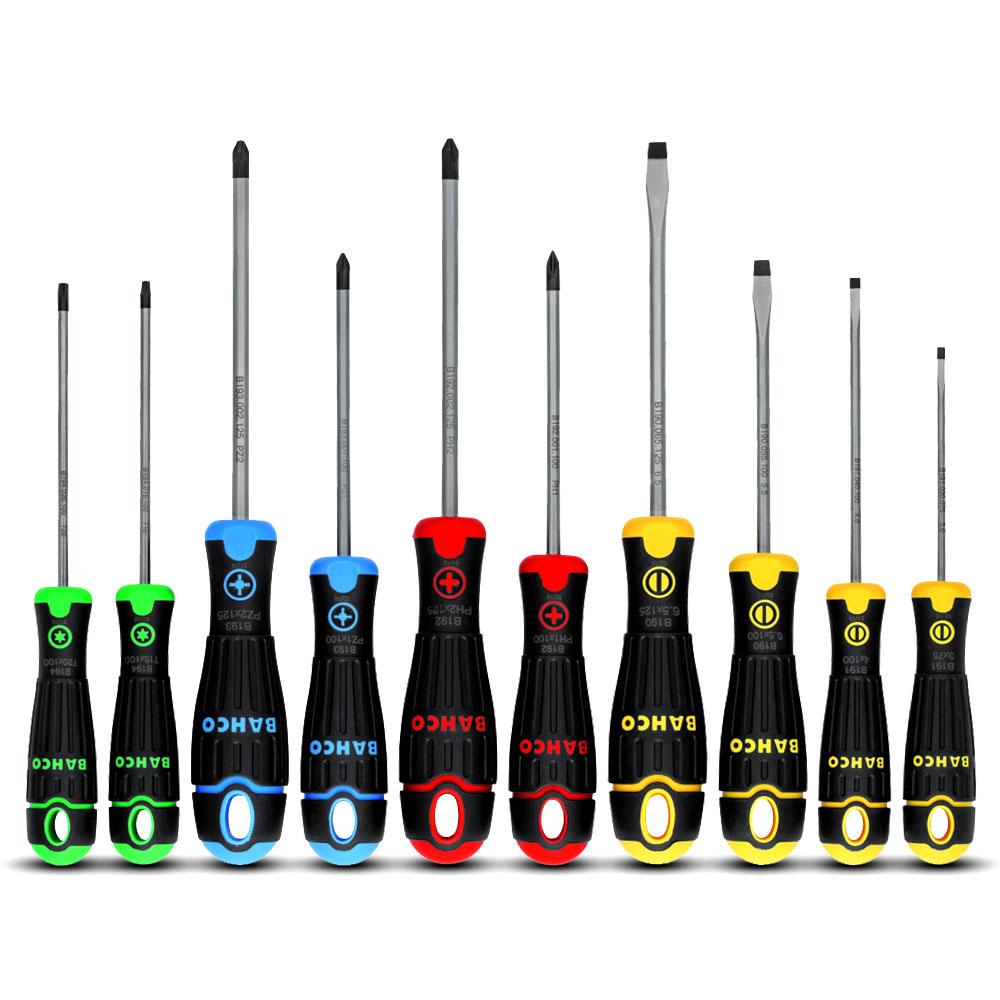 New Bahco 10pce Colour Edition Screwdriver Set High Quality Alloy Steel ...