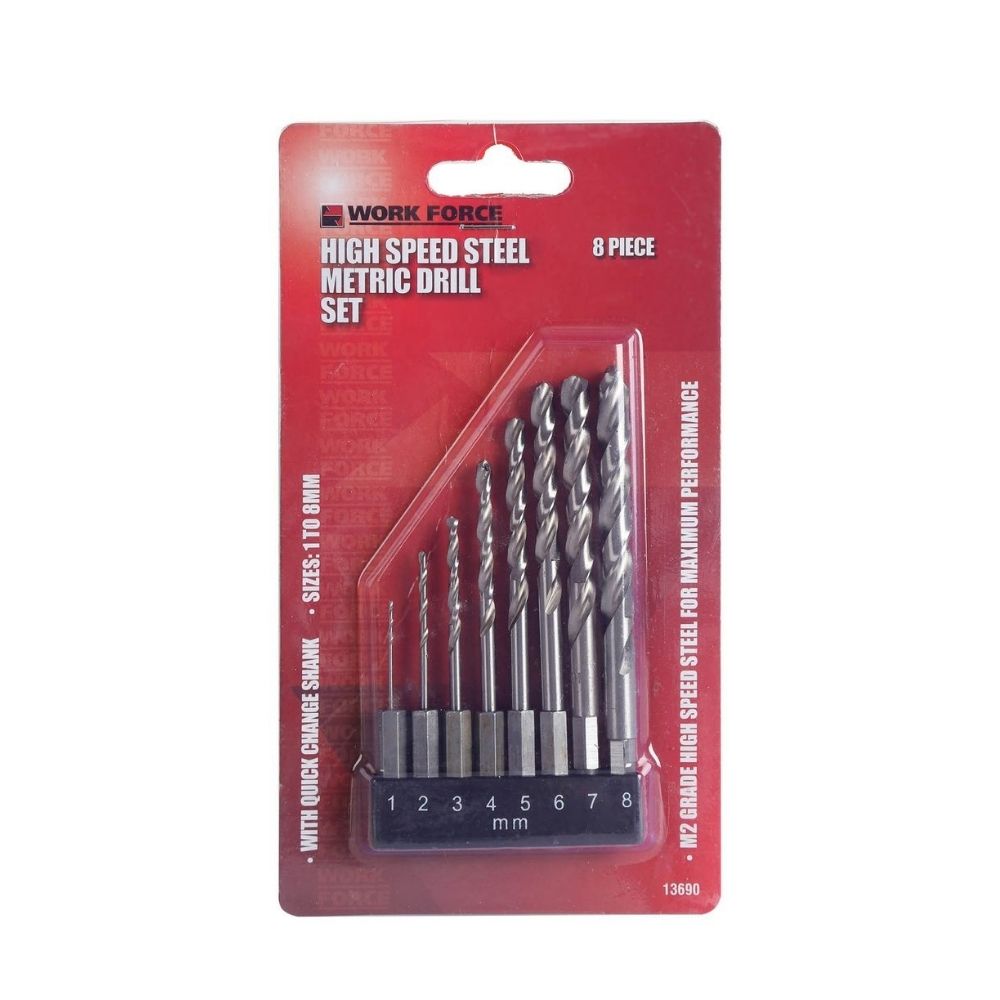 8 Piece HSS Drill Set Metric with Hex Shank | Xtreme Safety