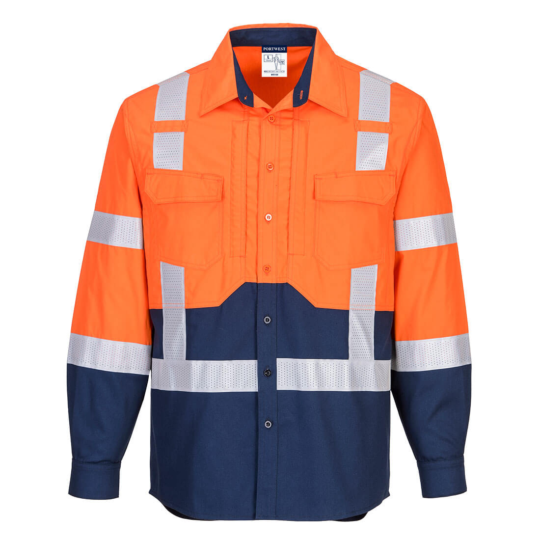 HiVis Stretch Long Sleeve Shirt Xtreme Safety